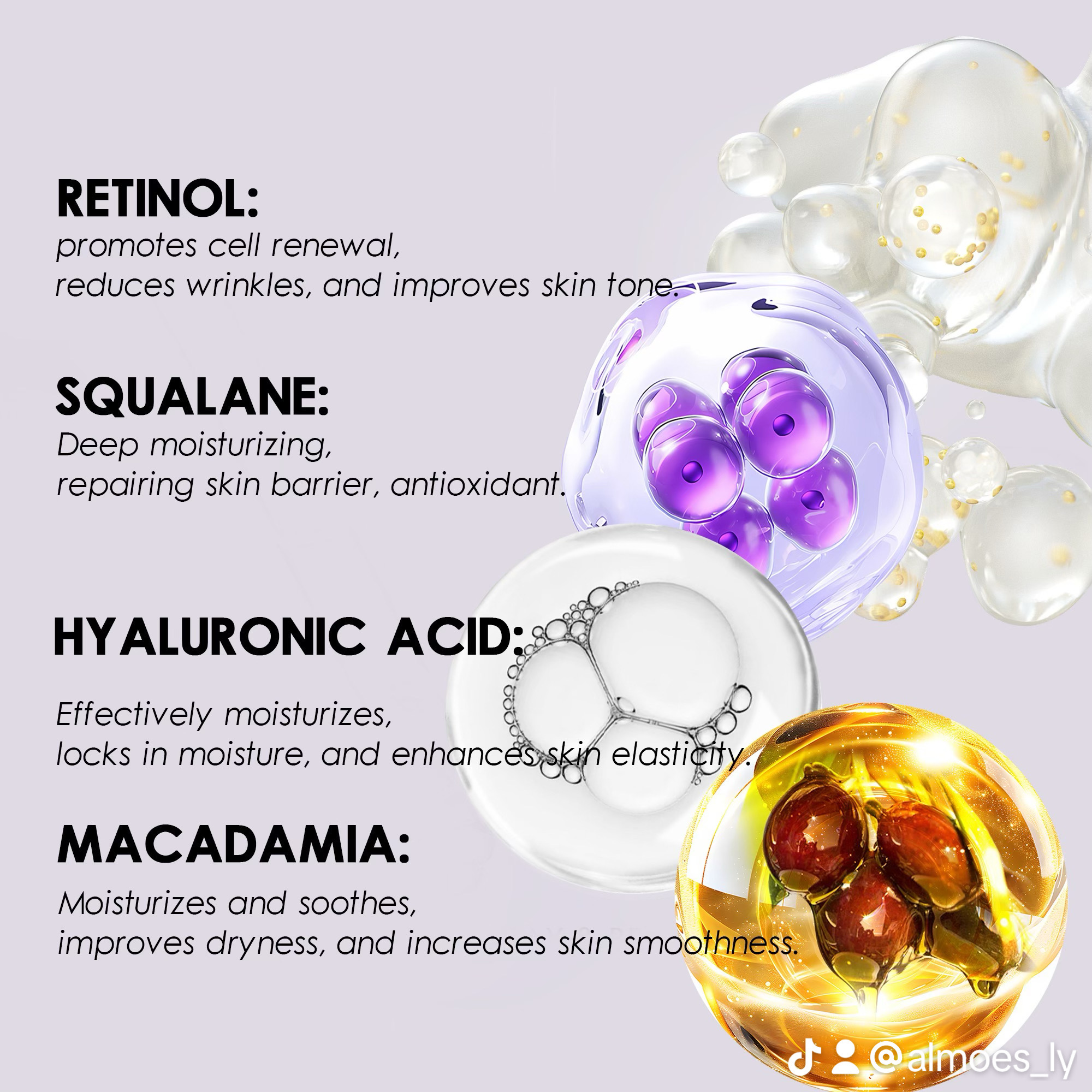  Retinol 1% Squalane Anti-Aging & Firming Serum 30ml - Almoes 