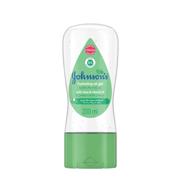  جل زيتي مرطب للبشرة بالصبار وفيتامين اي 200 مل - جونسون 