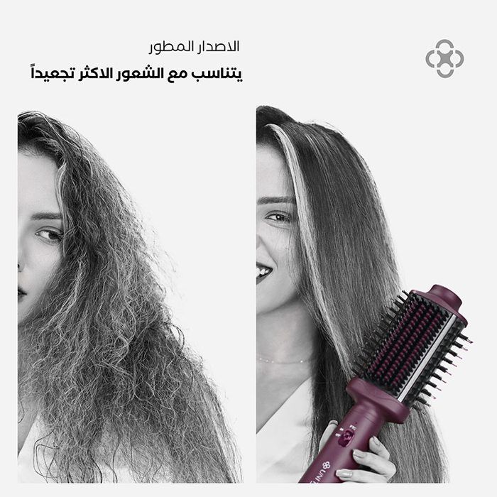  يونايتد بروفيشنال فرشاة 2 في 1 مصفف ومملس الشعر - UN D700 