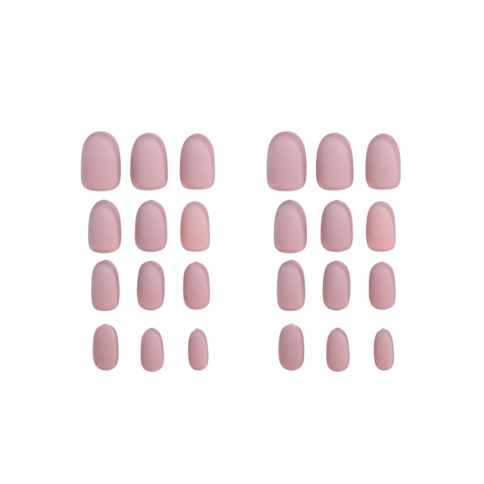  Oval Nails Self Adhesive Matte Pink 06 - Katia 