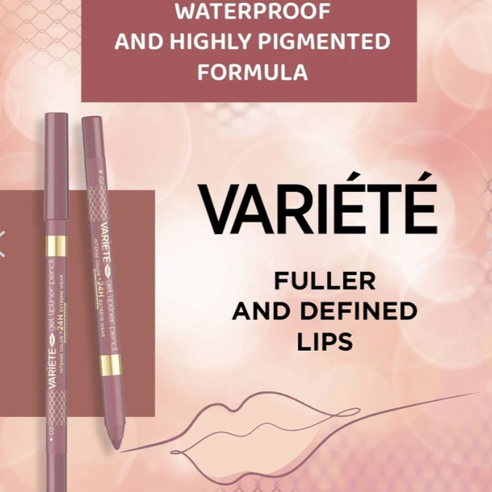  Eveline Waterproof Gel Lip Liner Dark Rose 03 