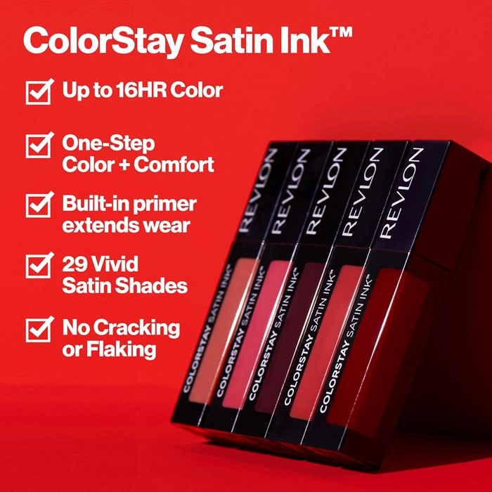  Colorstay Satin Ink Crown Jewels Liquid Lipstick 37 Majestic Rose - Revlon 