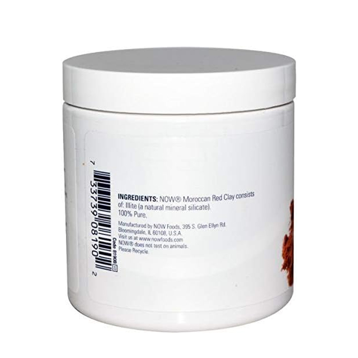  Red Clay Powder Moroccan Pure Powder NOW foods 