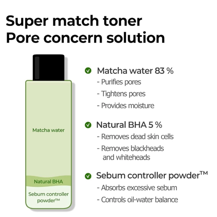  Super Matcha Purifying And Tightening Pore Toner 150 ml - some by mi 