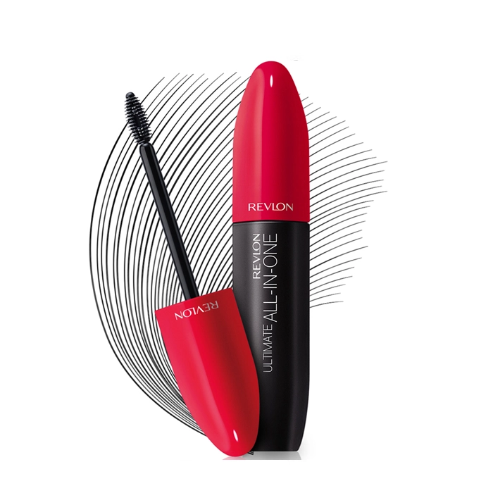  The Ultimate Mascara All in One for lengthening and volumizing eyelashes, Blackest Black - Revlon 