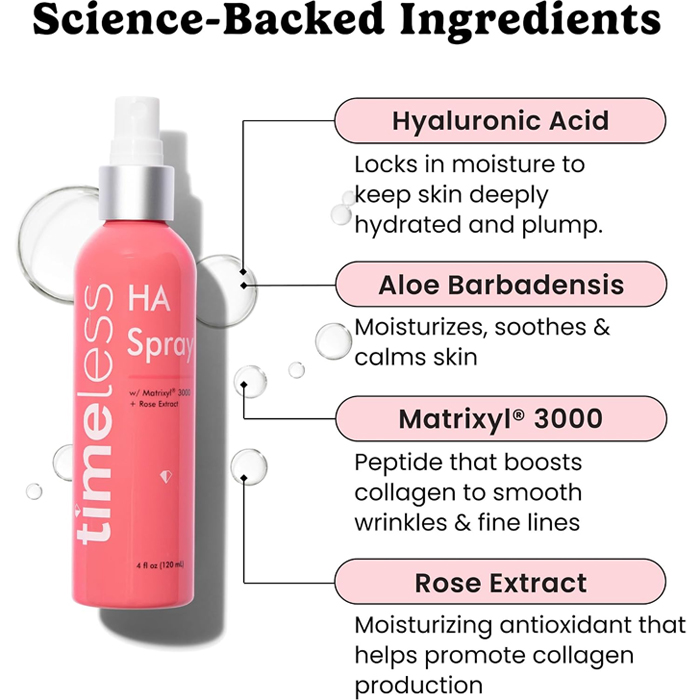  HE Matrixyl 3000 Rose Timeless Moisturizing Spray with Rose Oil, 120 ml - OA2281 