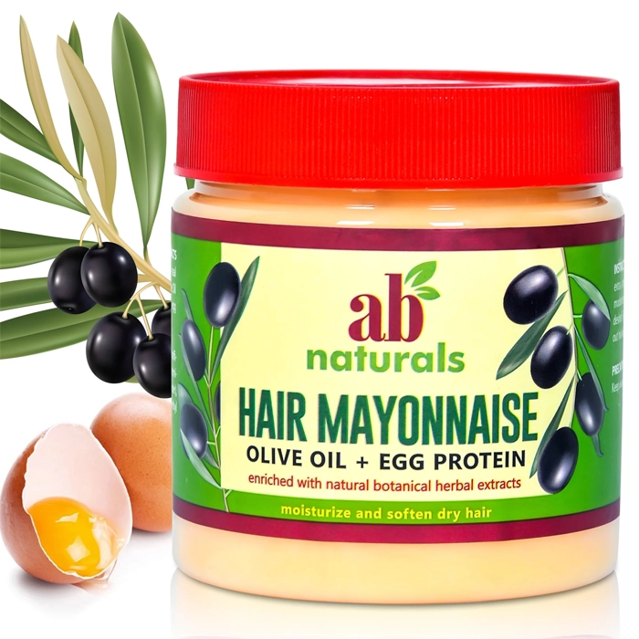  Hair cream bath with American mayonnaise, olive oil and egg extract 500ml - AB Naturals 