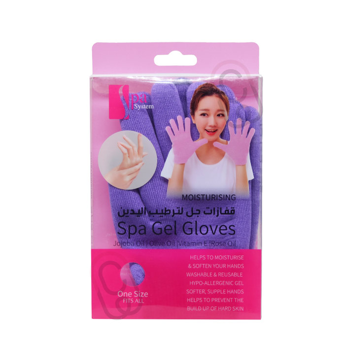  Gel Hand Moisturizing Gloves – Purple | Spa System 