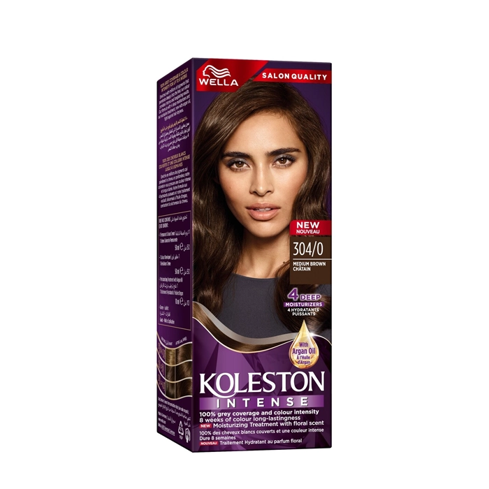  Cream Hair Dye 304/0 Medium Brown - Wella Koleston 
