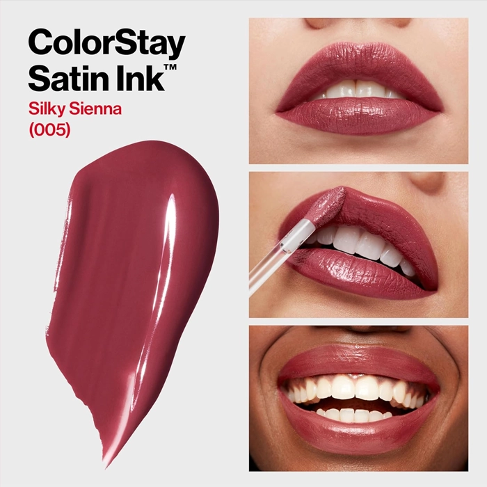  Colorstay Satin Ink Liquid Lipstick 005 Silky Sienna - Revlon 