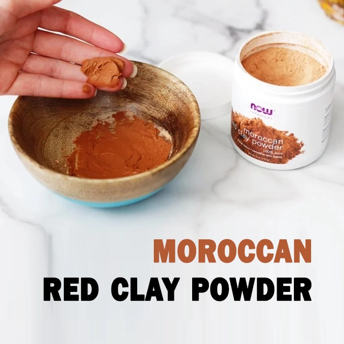  Red Clay Powder Moroccan Pure Powder NOW foods 