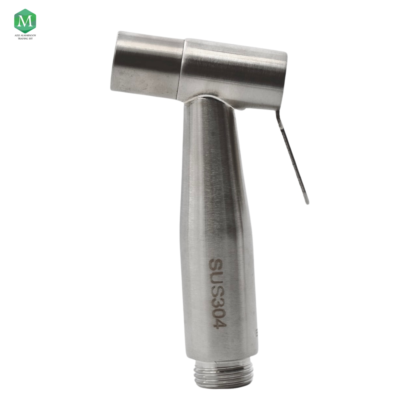 Bidet with matte chrome hose