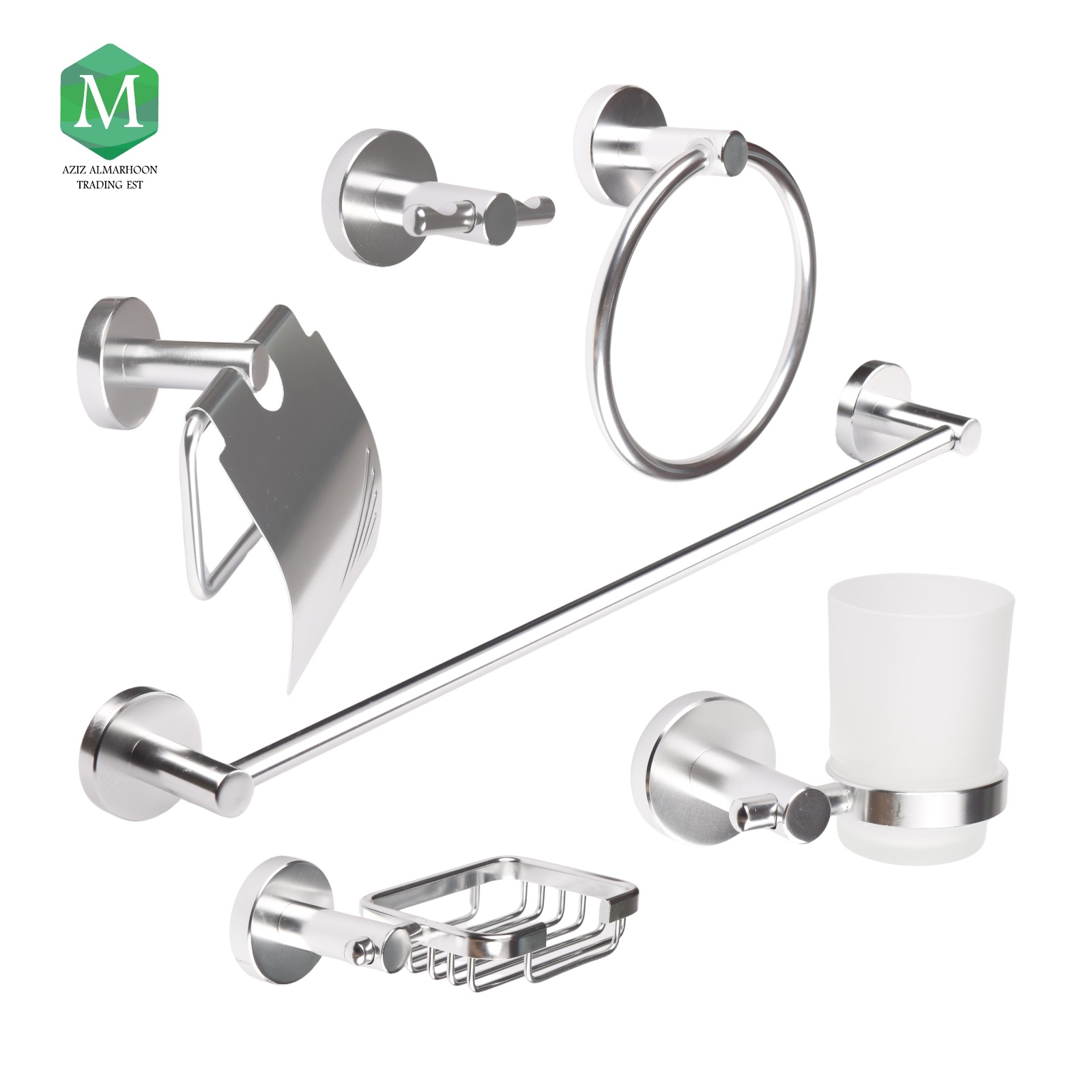 طقم اكسسوارات كروم مطفي صيني