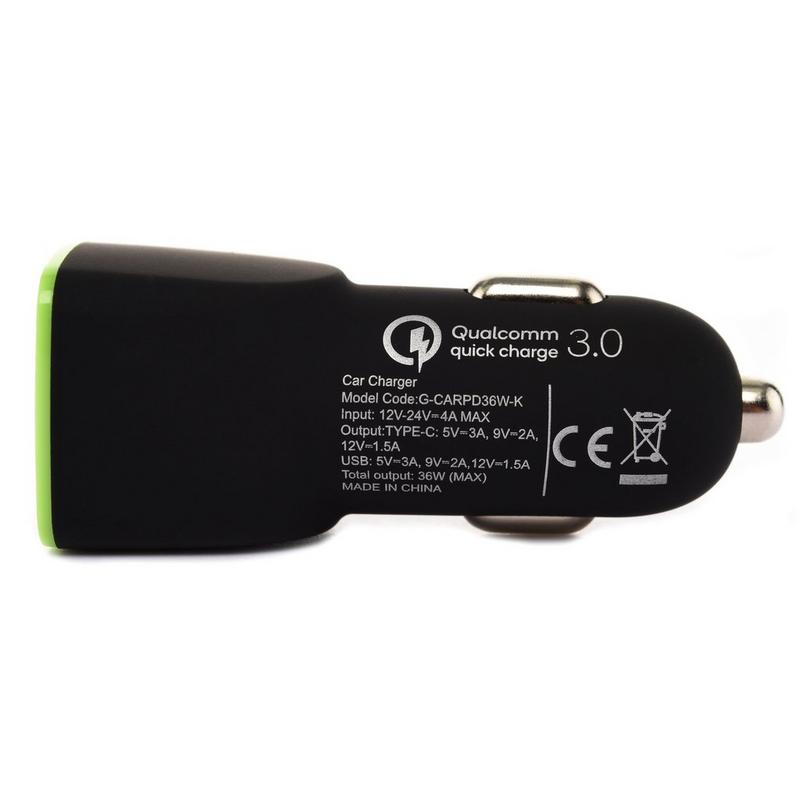 شاحن سيارة قوي 38 واط منفذين USB,Pd