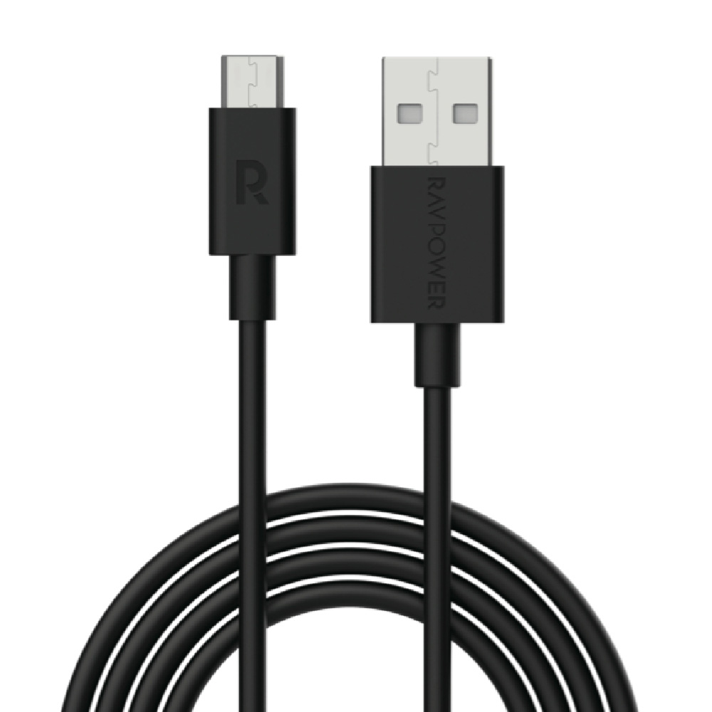 كابل راف باور مايكرو  USB بطول 1 متر  أسود