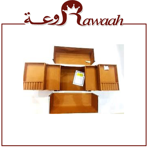  شنط ترتيب مستحضرات التجميل والاكسسوار - بني مزخرف