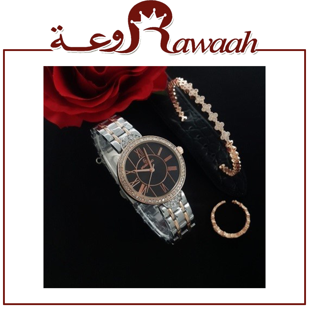 مومنت بلاك ساعة نسائي مع اسورة