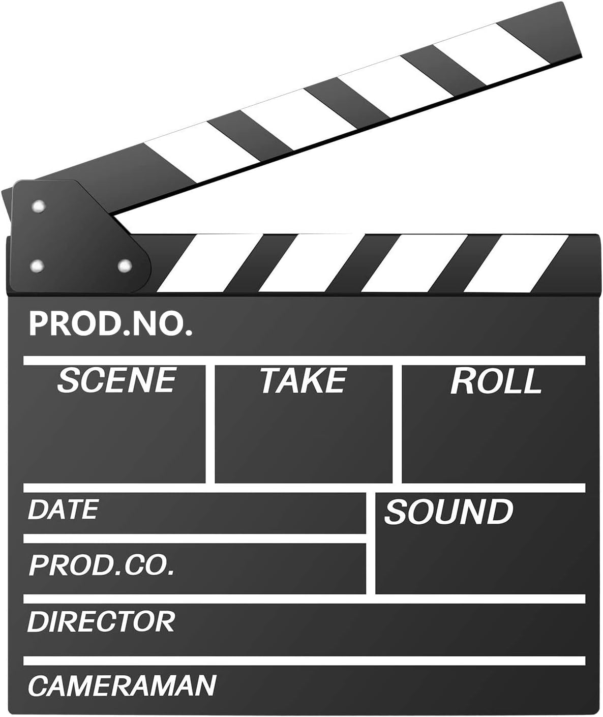 Movie TV Directors Black Clapper Action Cut Board Slate Prop