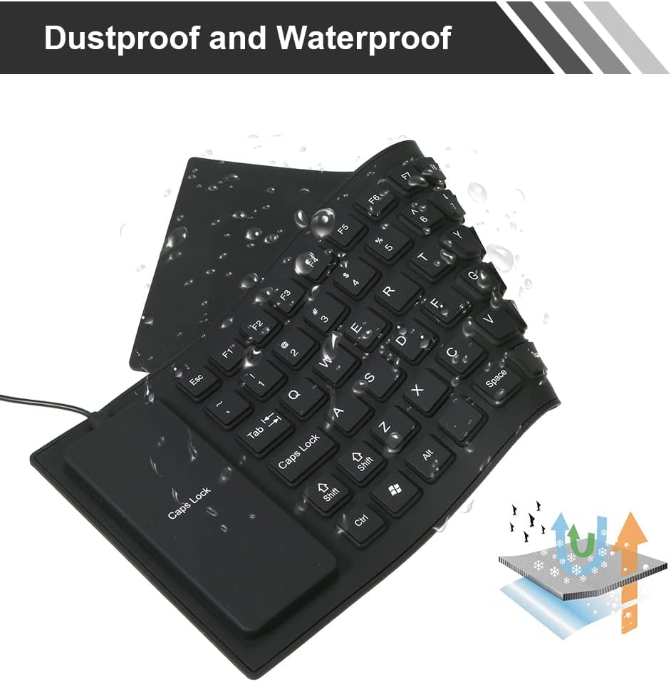 85 Keys Flexible Keyboard Usb Interface Foldable And Portable Dustproof Waterproof 6522