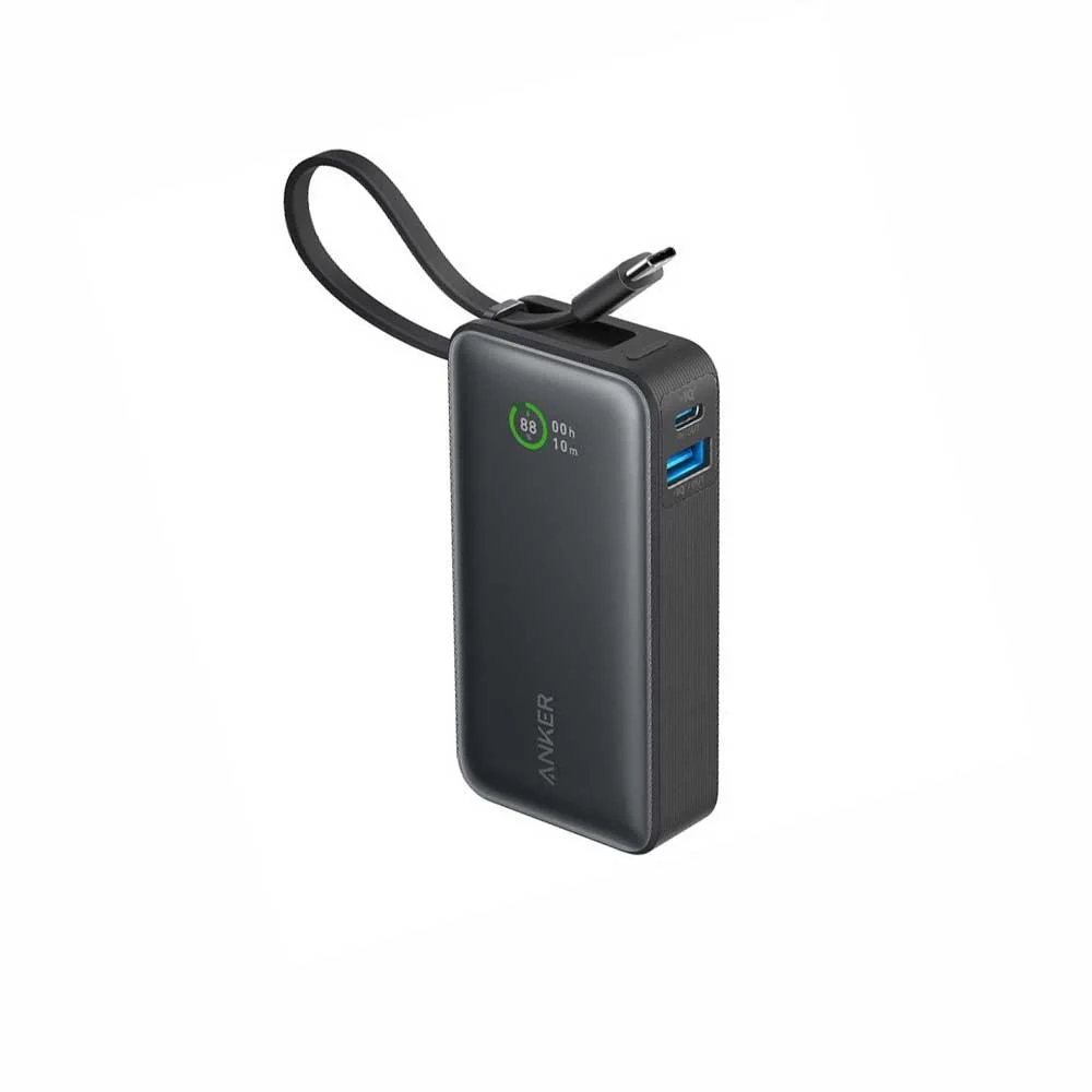 Anker PowerCore 533 10000mAh 30W Power Bank with Built-in USB-C Cable - Black