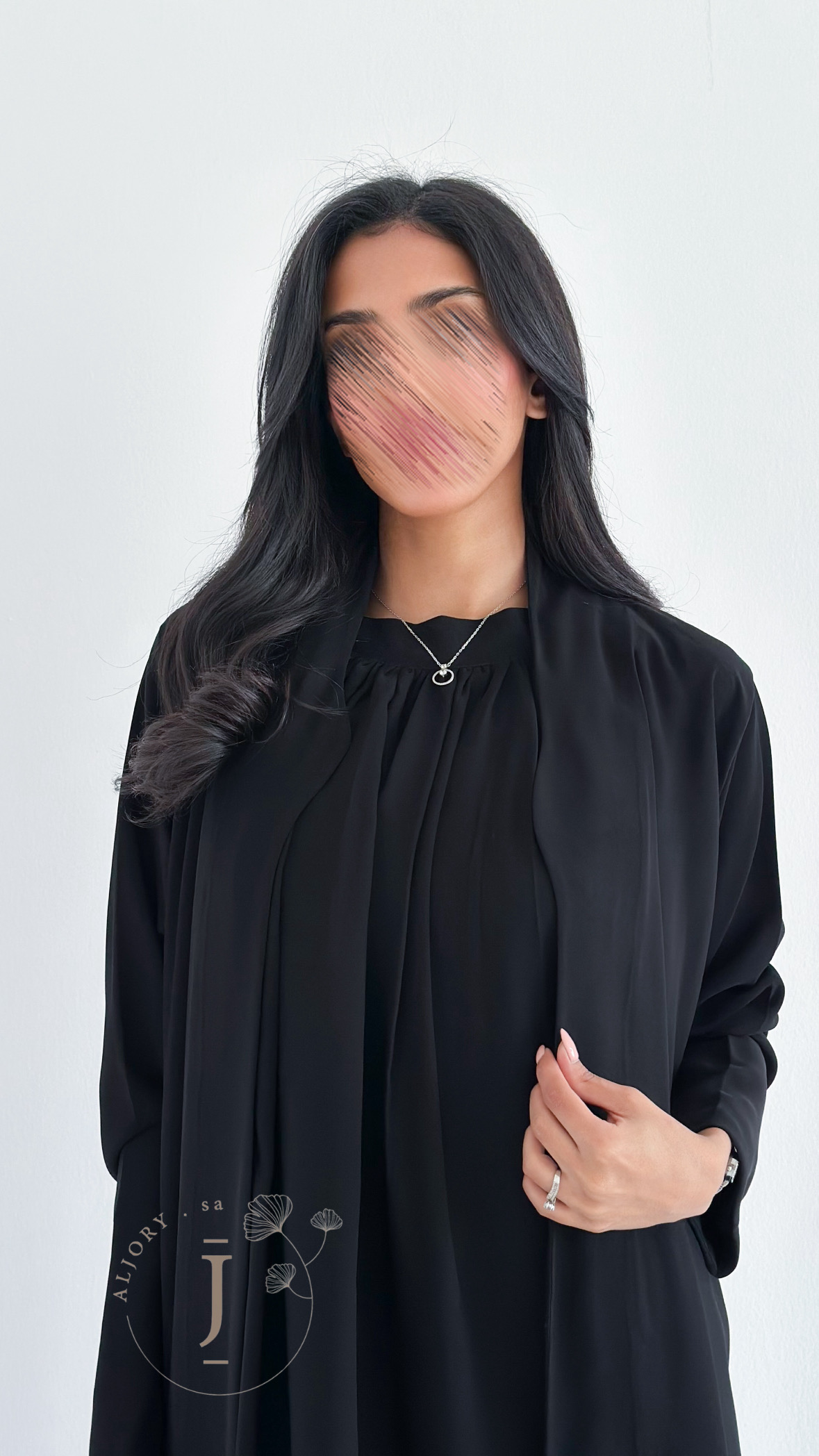 عباية اسود سادة