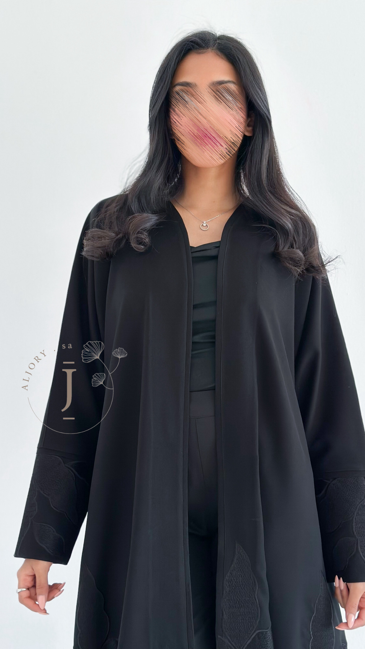 عباية كتان اسود