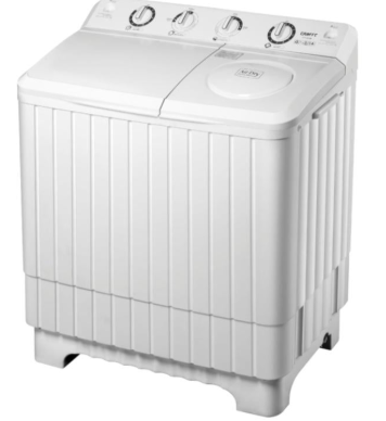 غسالة CRAFFT كرفت 4.5 كيلو بحوضين على خلفية بيضاء.