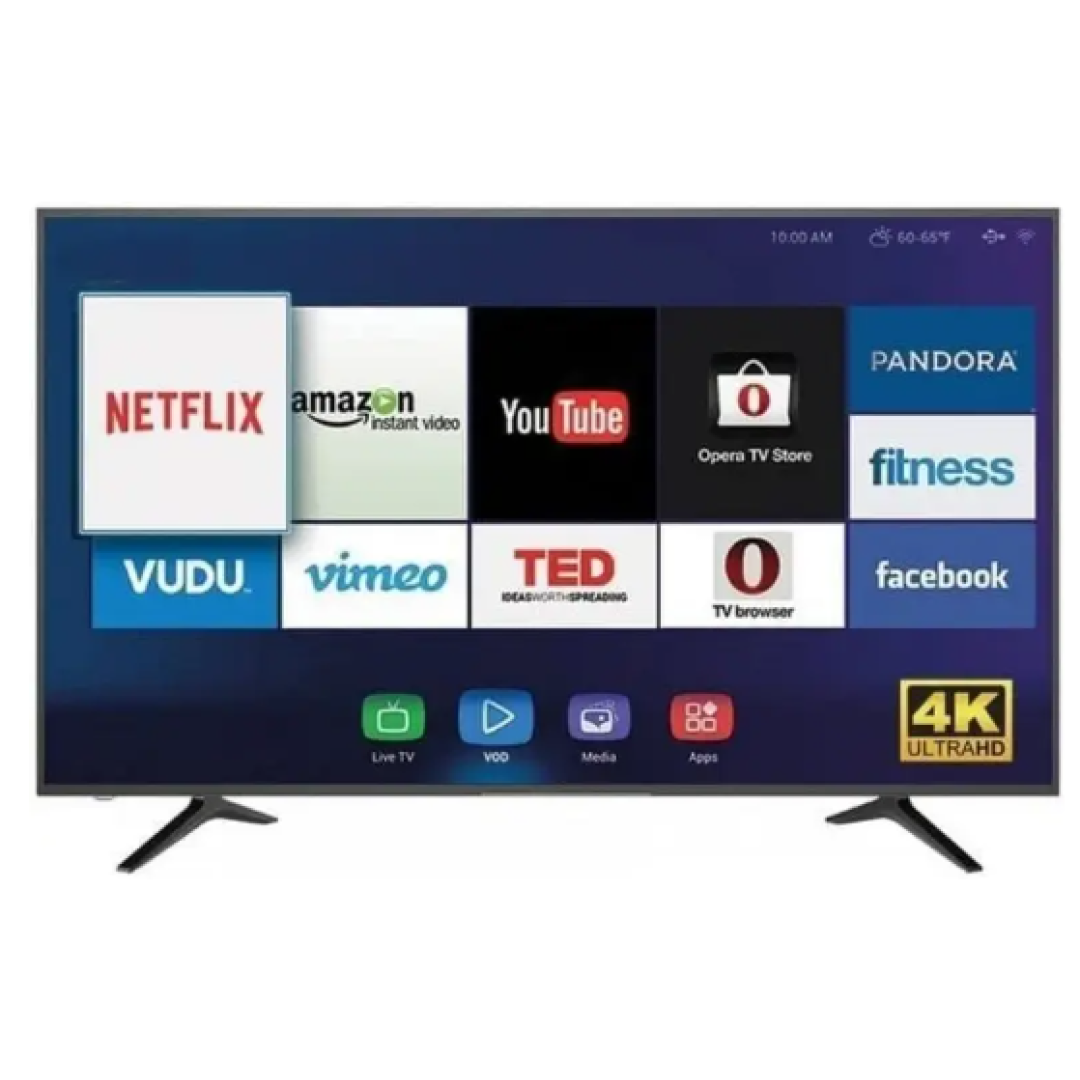  شاشة نادكو 55 بوصة سمارت 4K HD، تعرض نظام WBOS مع تصميم أنيق وتقنيات حديثة.