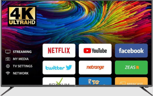 شاشة DANSAT 50 بوصة سمارت 4K Ultra HD، تعرض دقة عالية وجودة صورة ممتازة.