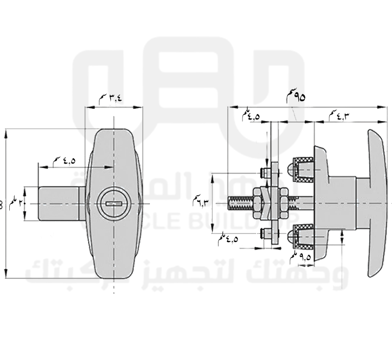 ابعاد المنتح :_