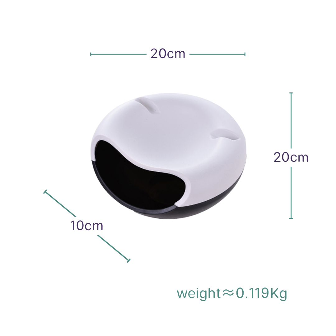 Dual-Layer Bowl for Nuts and Fruits with Peel Drawer