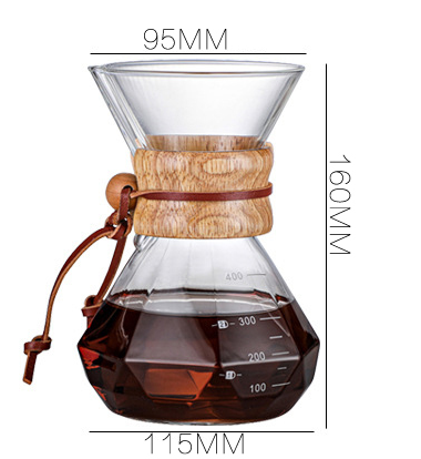Chemex drip pot with tight lid retains coffee warmth