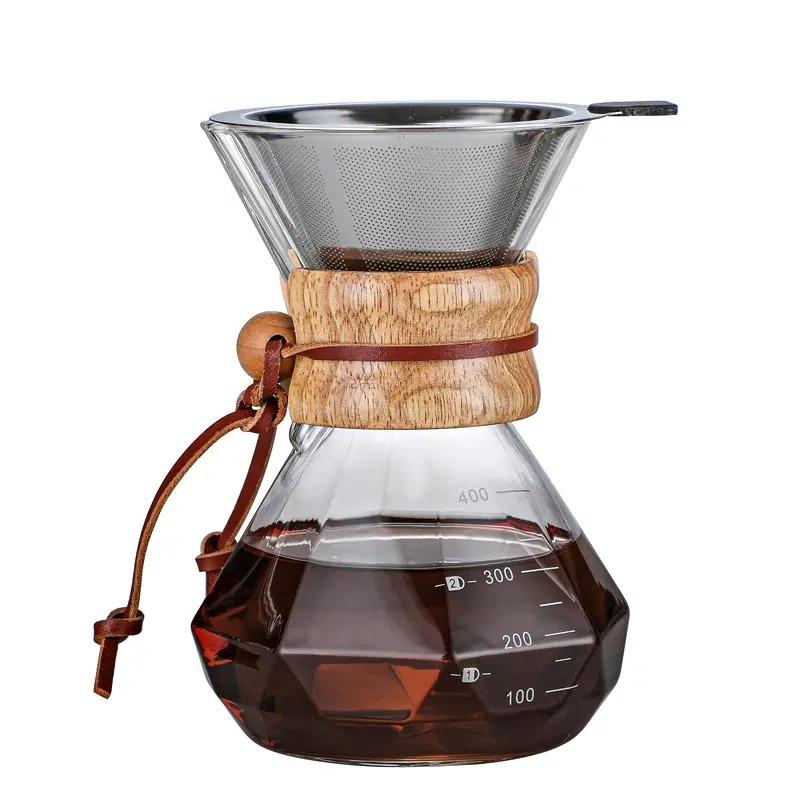 Chemex 400ml diamond design drip pot for precise brewing