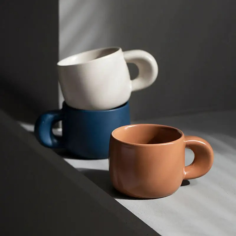Wavy ceramic cup reflecting refined taste