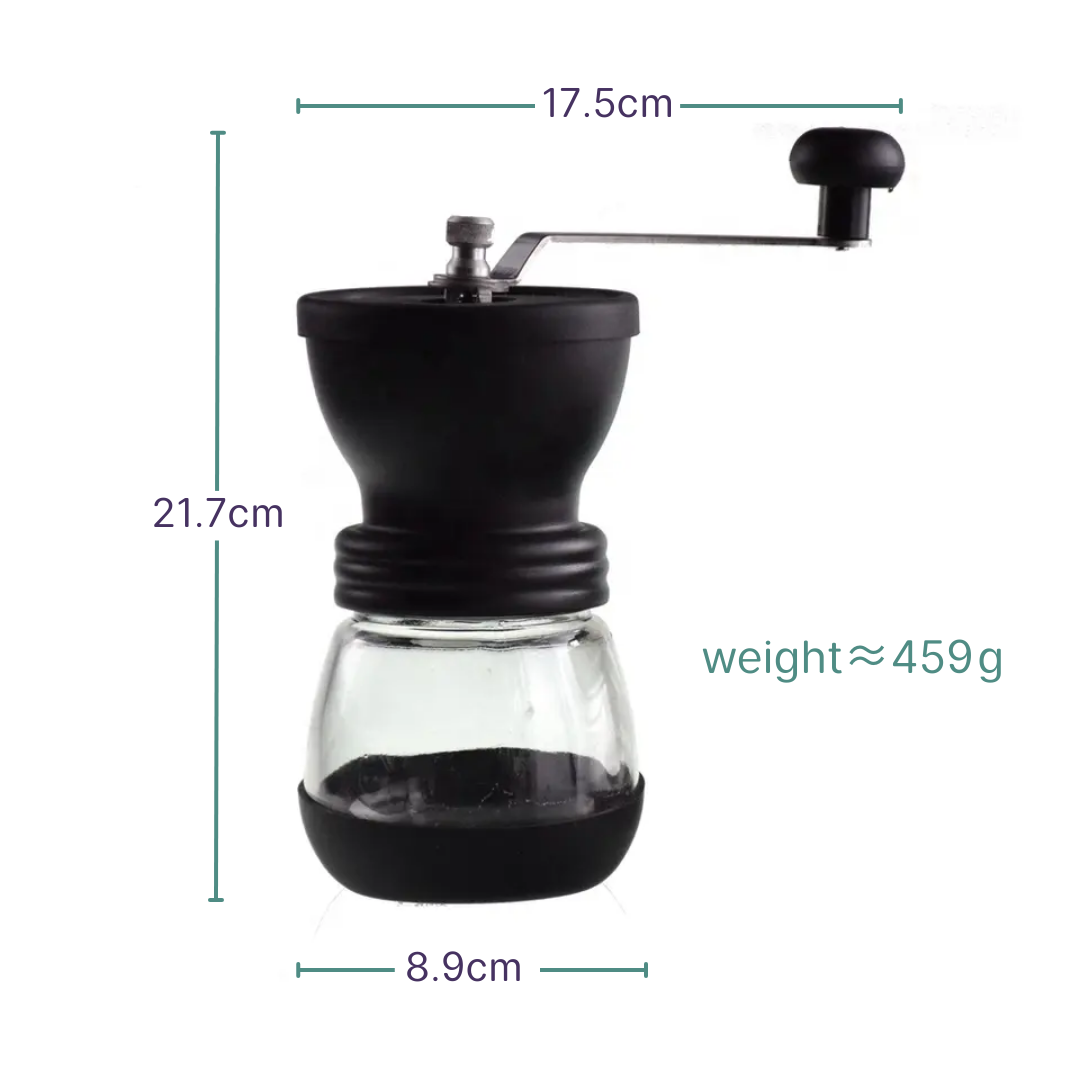 Specialty transparent ceramic stainless steel coffee grinder