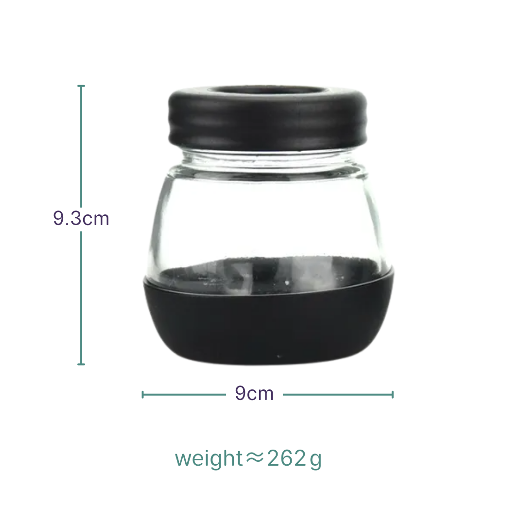 Transparent specialty coffee bean container with lid