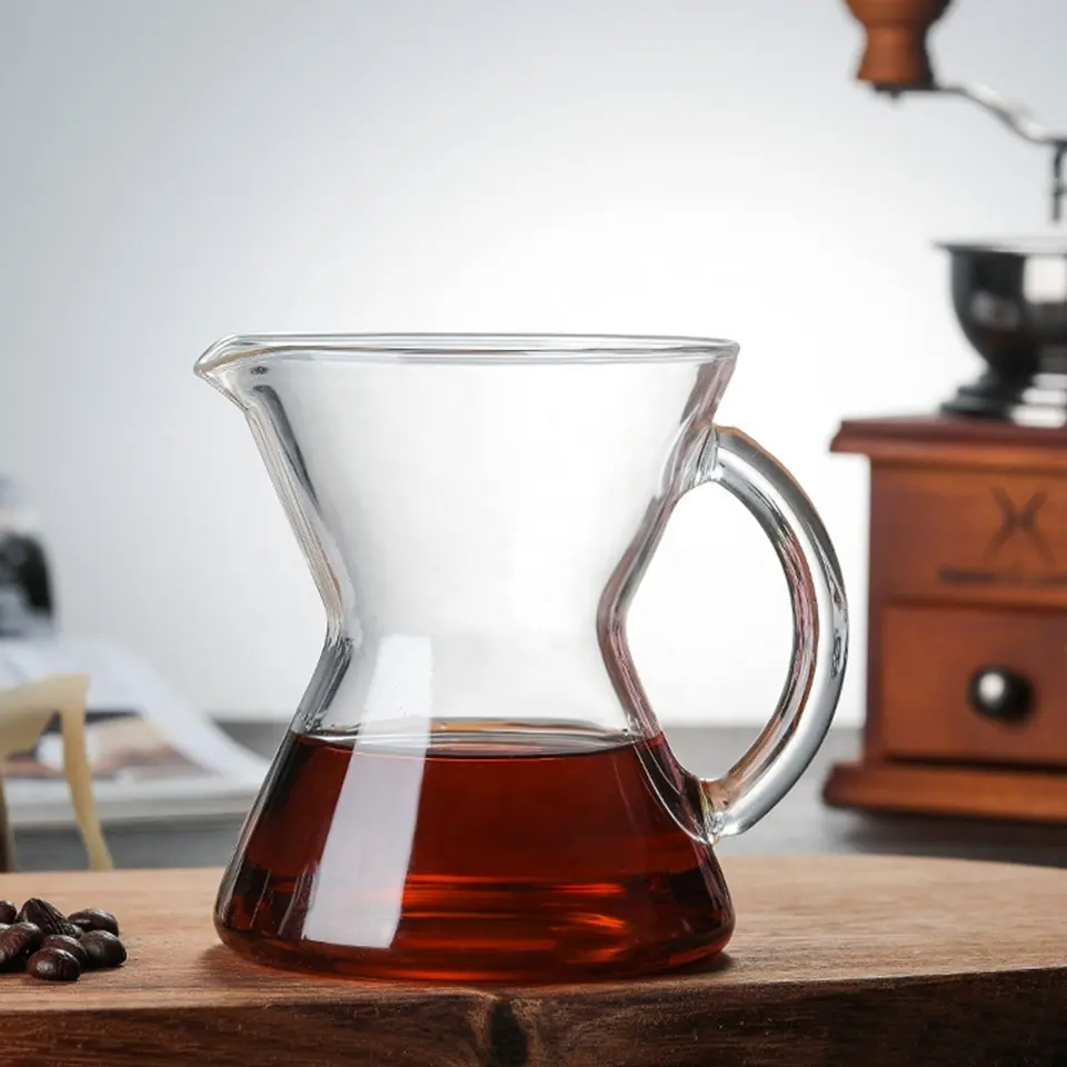 Elegant 300ml glass drip coffee pot