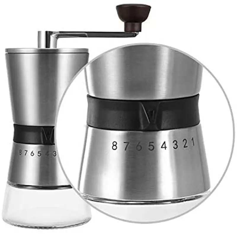 Manual coffee grinder ceramic blades