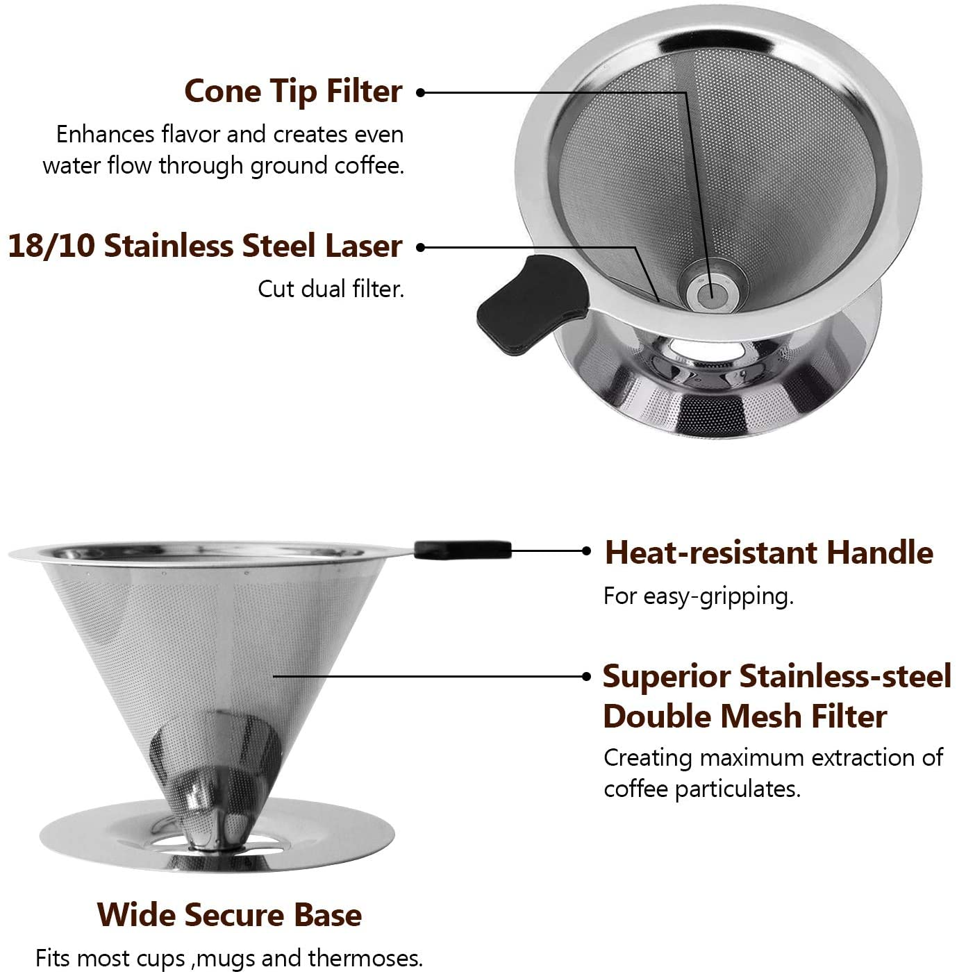 Practical stainless steel coffee tool