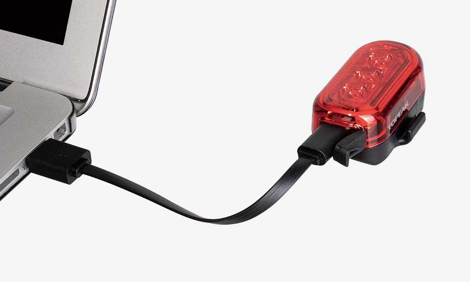 TOPEAK الخفيفة Taillux 100 أحمر/عنبر