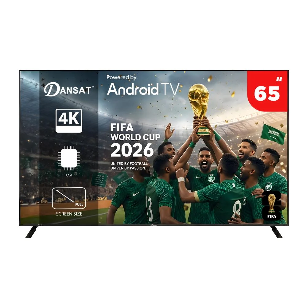   شاشة  دان 65بوصه سمارت كيوليد بدقة 4K بنظام تشغيل Google TV 