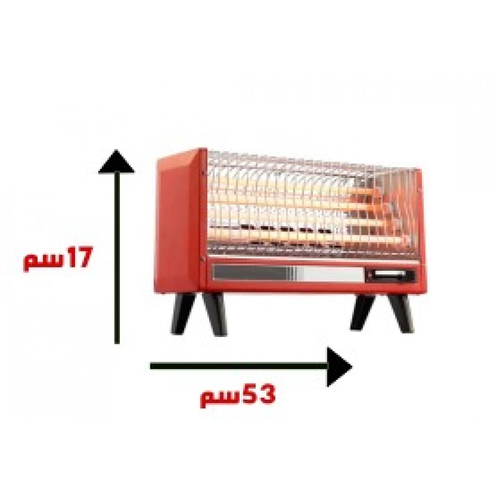  دفاية كهربائية مستطيلة كيرونا 2000 واط - احمر 