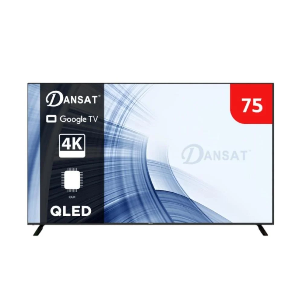  شاشة  دان 75 بوصه سمارت كيوليد بدقة 4K بنظام تشغيل Google TV 