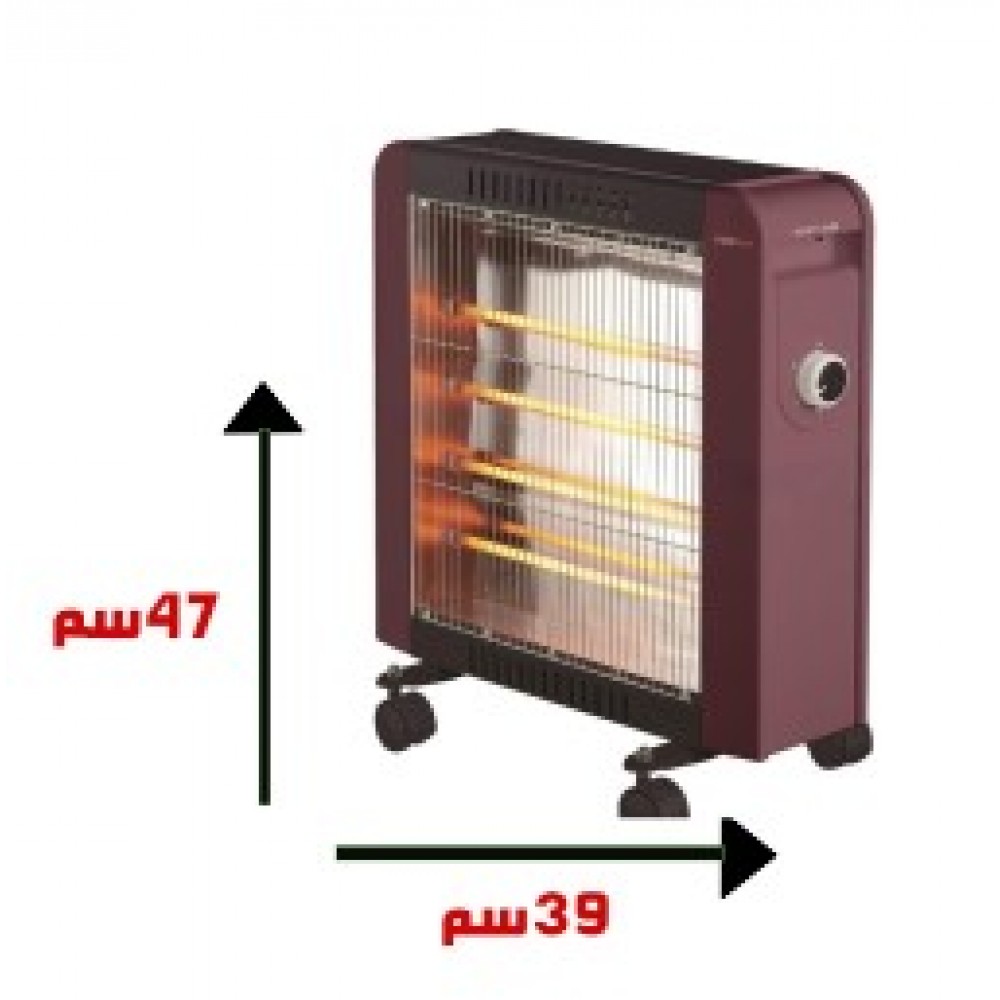  دفاية كولين مستطيله 1600 واط - روز 