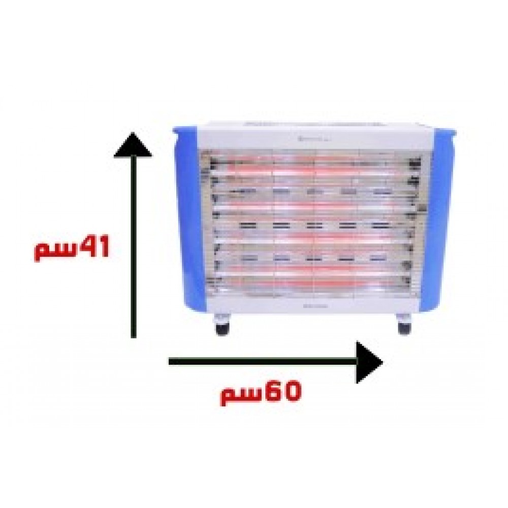  دفاية نيو هاوس كهربائية 4 + 2 شمعات 2400 واط - ازرق وابيض 