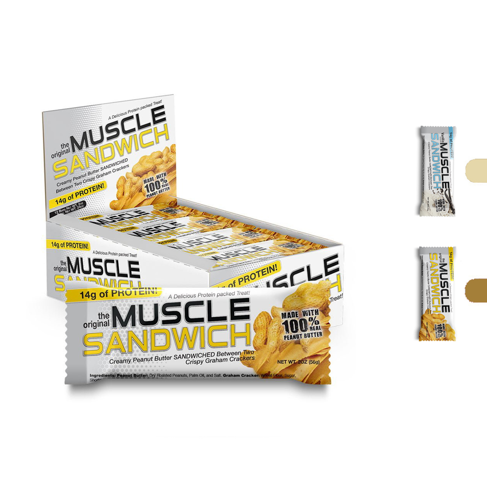  مصل ساندوتش - بروتين بار (12 بار) - Muscle Sandwich Protein Bar 