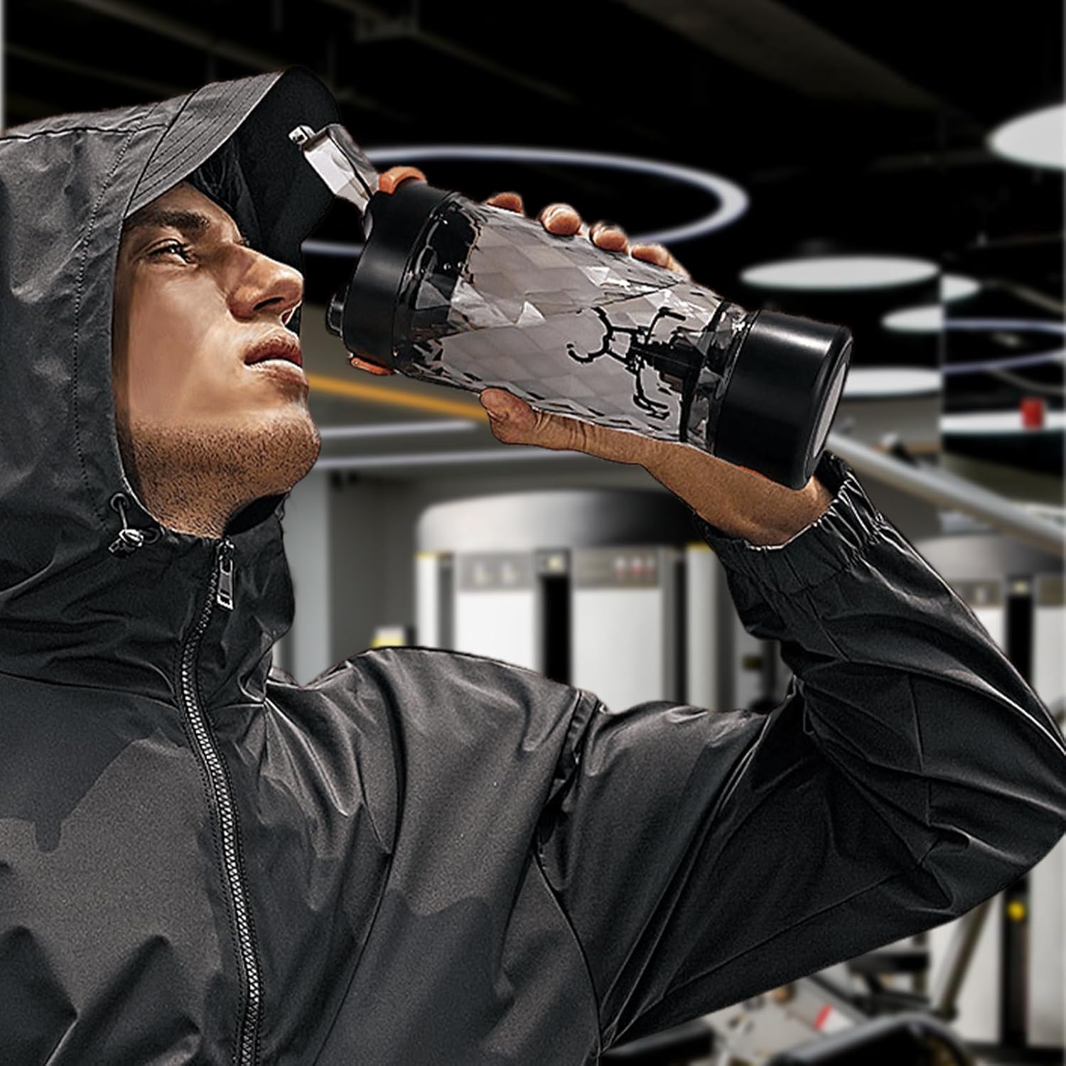  شيكر بروتين كهربائي قابل للشحن (600 مل) - Electric Protein Shaker Bottle 