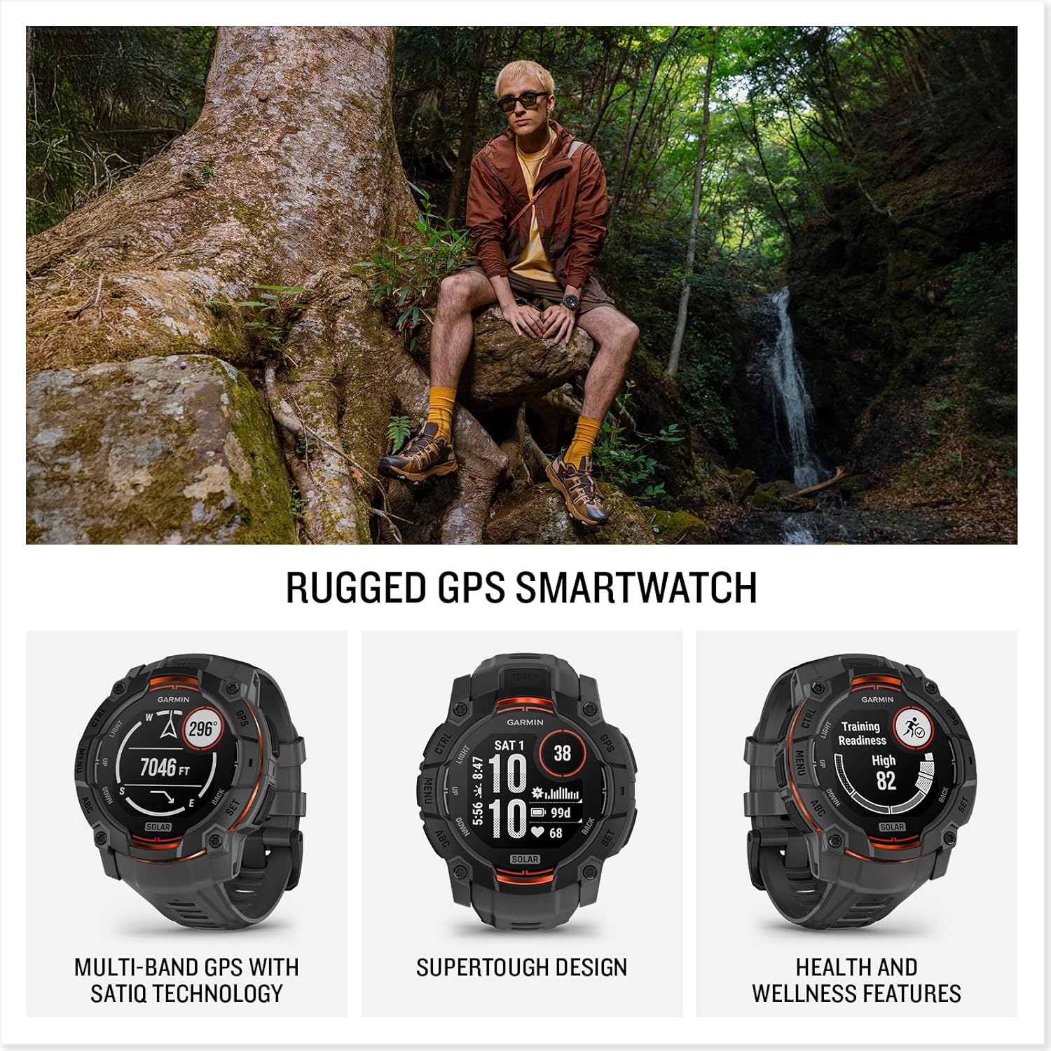  ساعة جارمن الرياضية، موديل انستنكت 3 (Garmin Instinct 3) 