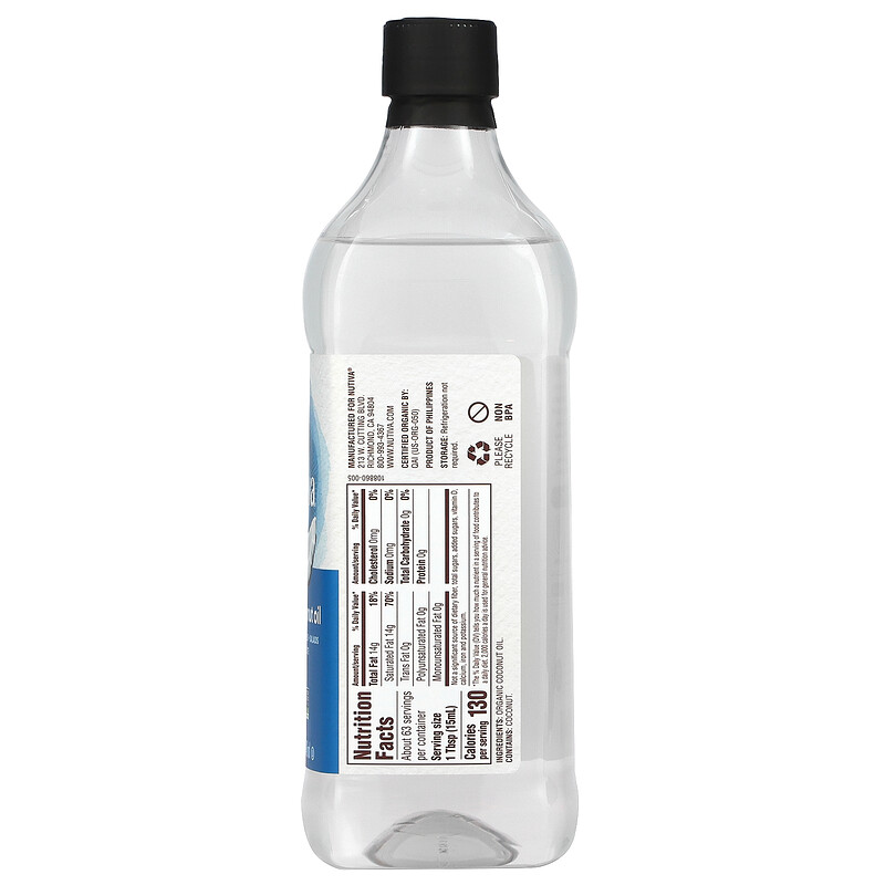  نوتيفا زيت جوز الهند السائل العضوي Nutiva Organic Liquid Coconut Oil 