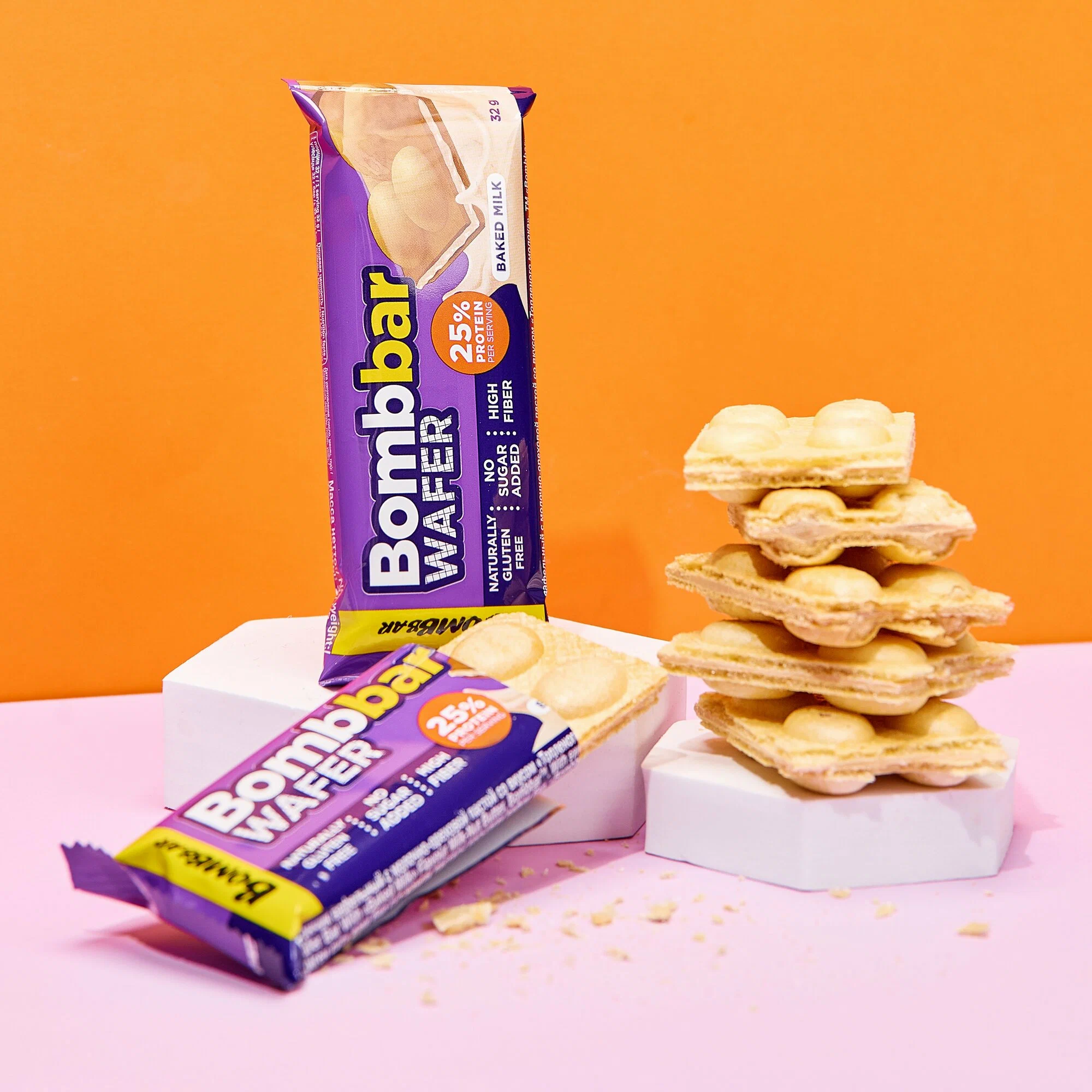  بومب بار - بروتين ويفر (12 حبة) - BombBar - Protein Wafer 